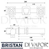 Bristan Casino Cascade Wall Mounted Bath Filler Dimensions